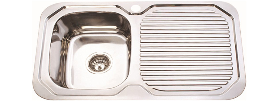 Single bowl Single Drainer with Mixer